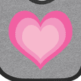 thumbnail image 4 of Inktastic Pink Valentine Heart Girls Baby Bib, 4 of 4