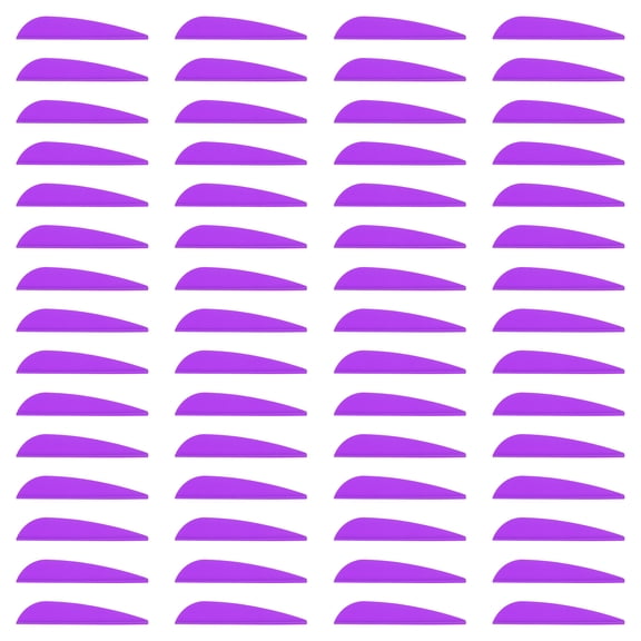Uxcell Arrow Vanes Arrow Fletching 2.5" Water Drop Shape TPU for Hunting DIY Shooting(Purple, Pack of 100)