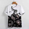 thumbnail image 4 of Paisley T-Shirts Casual T-Shirt Short Sleeve Women Trendy Tshirt Beach Custom Tops, 4 of 5