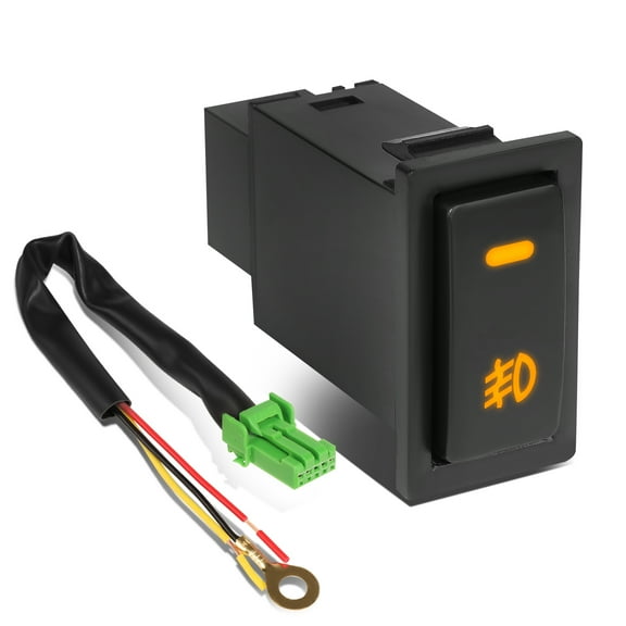 DNA Motoring FLSW-010 For 2000-2006 Toyota Celica Echo MR2 Spyder tC xA OE Style Dash Mounted Fog Light Lamp Switch with Wiring Harness