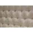 thumbnail image 5 of Cappuccino Wood Dining Bench Upholstered with Beige Linen Fabric, 5 of 5