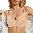 thumbnail image 2 of Outfmvch Push Up Bra Sports Bras for Women Bras for Women Womens Underwire Bra Lace Floral Bra Unlined Unpadded Plus Size Full Coverage Bra Womens Underwear(clearance) Khaki Xl, 2 of 5