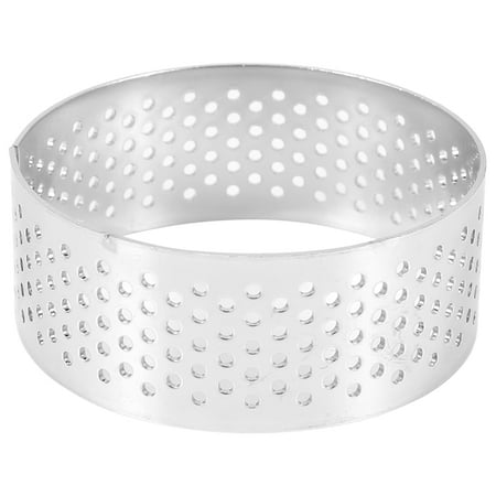 

10 Pack 5Cm Stainless Steel Tart Ring Heat-Resistant Perforated Cake Mousse Ring Round Ring Baking Tools