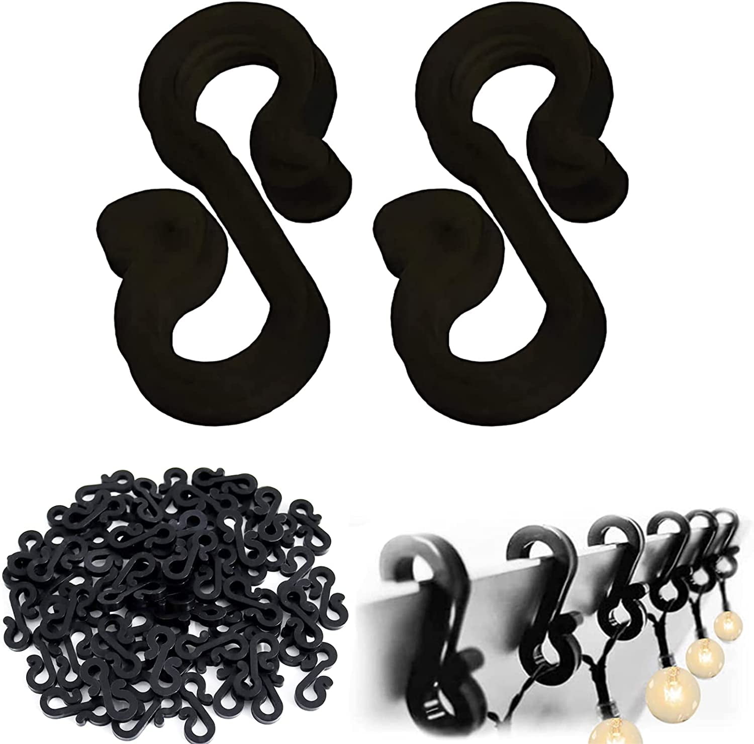 240Pcs Gutter Hooks Clips for Outdoor Christmas Lights, Mini S Clips Hangers for Xmas Icicle