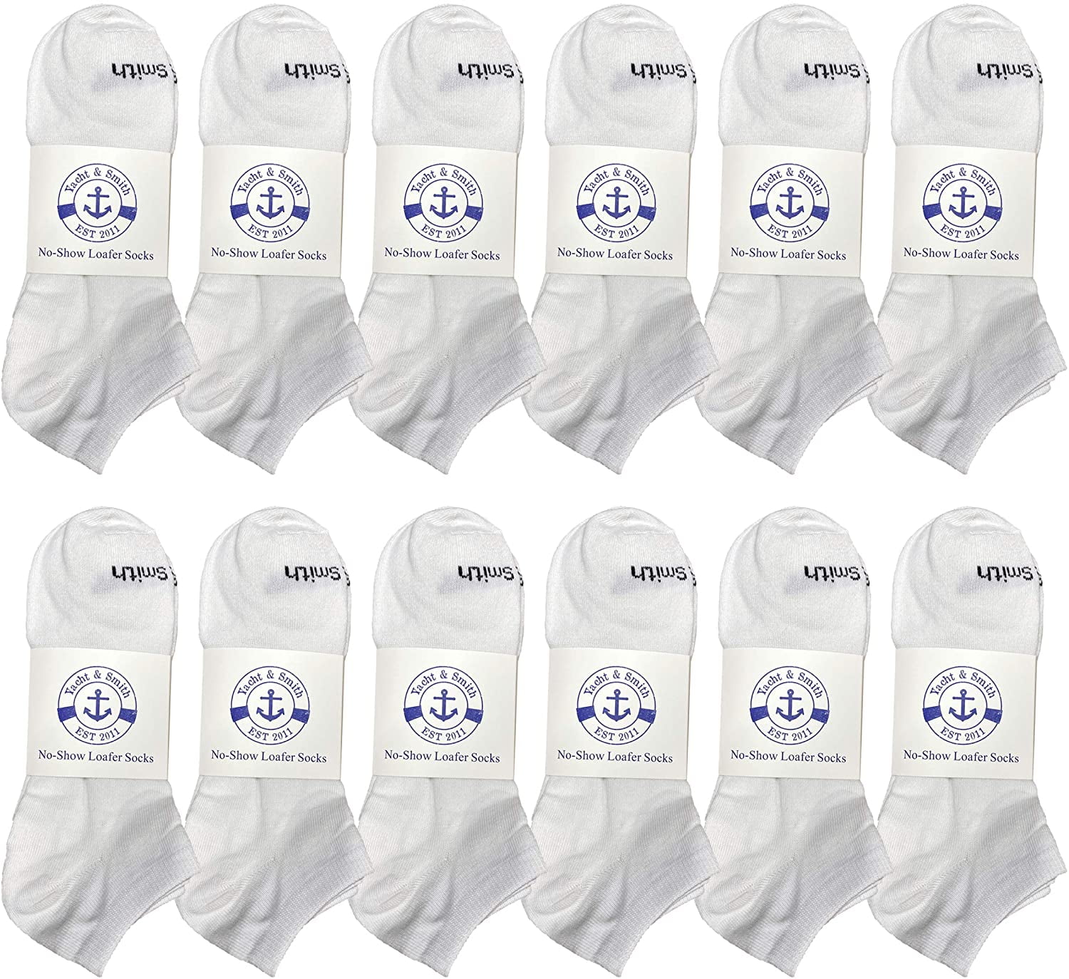 Wholesale Lot Men's White W/Blue Sports Cotton Ankle Low cut Socks 9-11 10-13 