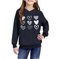 thumbnail image 5 of Posijego Girls Valentine's Day Hooded Tops Loose Lightweight Hoodie Pullover Sweatshirt Long Sleeve Oversized, 5 of 8