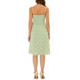 thumbnail image 3 of INSPIRE CHIC Women's Summer Spaghetti Strap Smocked Pockets Floral Dress S Light Green, 3 of 5