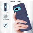 thumbnail image 4 of Asuwish Compatible with Google Pixel 9A Phone Case Hybrid Rugged Shockproof Hard Protective Drop Proof Full Body Heavy Duty Mobile Cell Cover for Pixel9A A9 5G Women Men Blue, 4 of 6