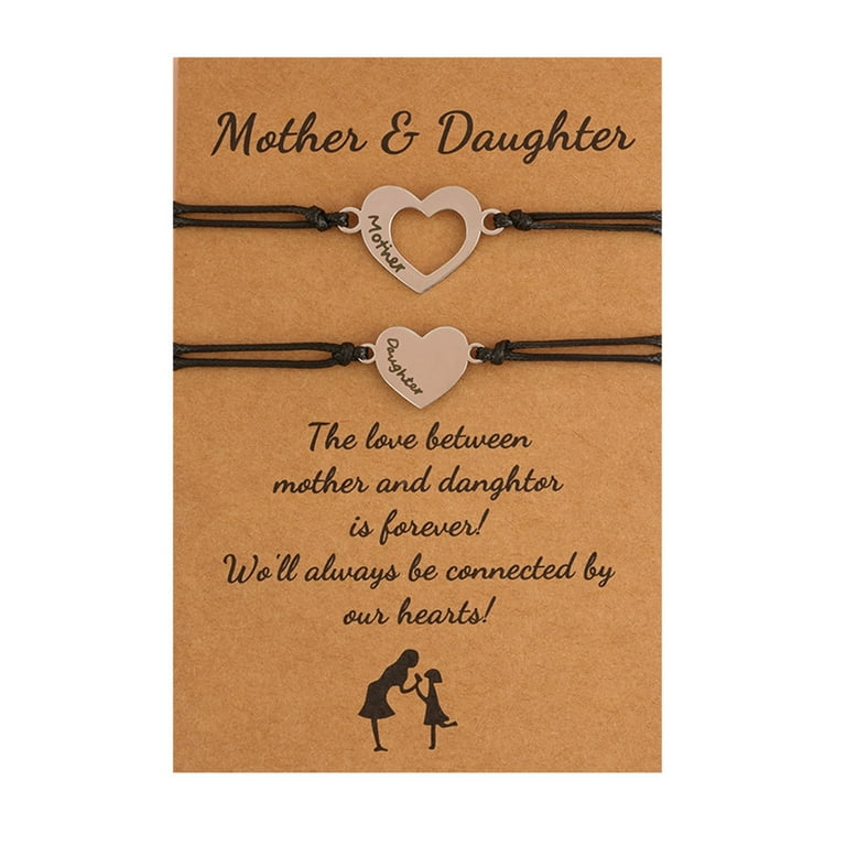 Sardfxul Adjustable Bracelets Mother Daughter Bracelets Heart