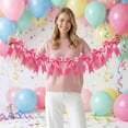 thumbnail image 3 of 1 Pack 8 Hot Pink Bow Garland, Pre - Strung Satin Ribbon Bows Decoration, for Baby Shower Birthday Wedding Party Nursery Decor - Chic Bright Pink Bow Banner with 8 Bows, Versatile for Indoor Outdoor, 3 of 6