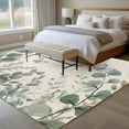 thumbnail image 4 of 5x7 Area Rugs for Living Room, Teal Eucalyptus Leaves Non Slip Area Rugs for Kitchen Bedroom Entryway, Butterflies Summer Leaf Rustic Washable Carpet Runner Rug Floor Mats for Bedroom Home Decor, 4 of 9