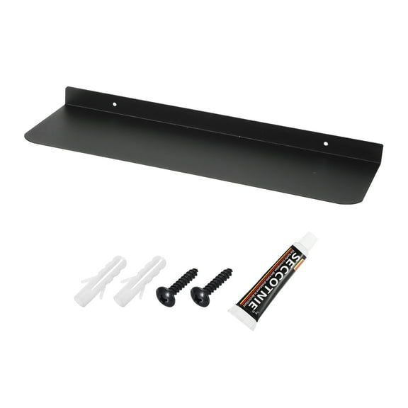 Metal Shelves for Wall, 16 Inch Black Floating Shelves Wall Mount
