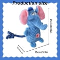thumbnail image 3 of Sunset Pup Orange Elephant Plush Dog Toy Squeaky Crinkle Snuffle Toy Treat Dispensing Chew-Resistant Puppy Teething Tug of War Interactive Toy for Light Moderate Chewers, 3 of 7