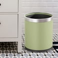 thumbnail image 6 of Open Top Trash Can Kitchen Trash Bin Dustbin Rustic Waste Container Waste Can Garbage Can for Home Dining Room Dorm Farmhouse Cream Green, 6 of 8