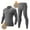 Gray, variant on Abomasnow Men's Big and Tall Thermal Underwear Set Long Sleeve High Neck Long Johns Base Layer Set Fleece Lined Warm Winter Cold Weather Ski Outdoor Sleepwear Set M-5XL
