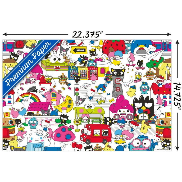 Hello Kitty and Friends: Hello - Group Wall Poster with Push Pins