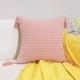 thumbnail image 1 of Nvzi Funda de almohada reversible de pelo, 2 unidades. Clásica y atemporal, funda de almohada sencilla de color liso, que queda genial en cualquier cama. 45 x 45 cm (rosa claro)., 1 of 5