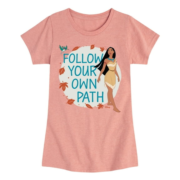 Disney Princess - Pocahontas Follow Your Own Path - Girls Fitted Short Sleeve T-Shirt