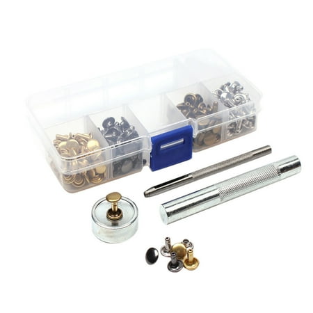 

Tanuse 100 (±5) Sets of Rivets with Installation Tools for Leather Set Cap Leather Kit Fixing Rivets 100 with Tool Craft Double Tools & Home Improvement Rivet Band Installation Tool Big Sale!
