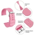 thumbnail image 6 of Uxcell Silicone Watch Band 24mm Rubber Watch Strap with Electroplated Stainless Steel Buckle for Men Women, Pink, 6 of 6