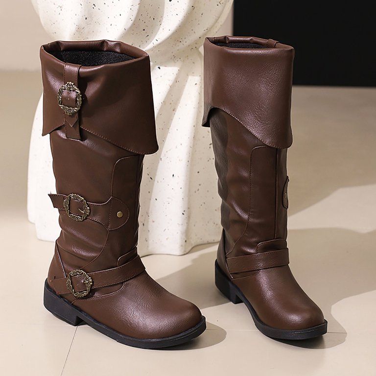 YLYL Pirate Boots for Men Renaissance Steampunk Halloween Gothic