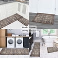 thumbnail image 6 of Kitchen Rugs and Mats Non Skid Washable Boho Brown Carpet Kitchen Mat and Rug Set,Floor Cushion Waterproof Rug,Rubber Backed Area Rugs for Kitchen Laundry, 6 of 7