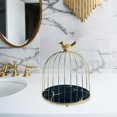 thumbnail image 6 of Cosmetics Iron Storage Rack Jewelry Holder Dessert Cupcake Stand Necklace Earring Organizer Display Large Vanity for Women Girl , 19.5x22.5cm black Golden, 6 of 6
