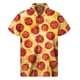 thumbnail image 3 of Camisas hawaianas con estampado 3D de pizza de dibujos animados para hombre, camisa de verano con botones de solapa, blusa holgada de manga corta para calle, 3 of 5
