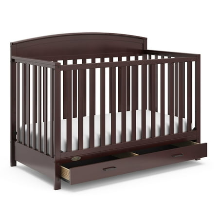UPC: 0810003667915 | Graco Benton 5-in-1 Convertible Crib with Drawer – Espresso