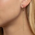 thumbnail image 2 of Floreo 14k Yellow Gold 86mm Multi-Chain Drop Earrings, 2 of 3
