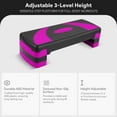 thumbnail image 2 of BalanceFrom Aerobic Step Platform Trainer with Adjustable 3-Level Risers, Black & Pink, 2 of 7