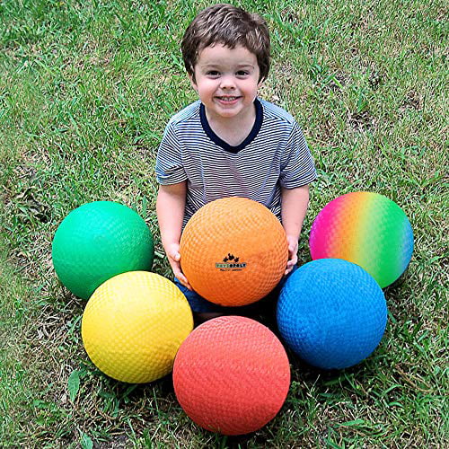 DodgeBalls 6 Pcs 7 Inch Dodge Ball Playground With Hand Pump Different Sizes 