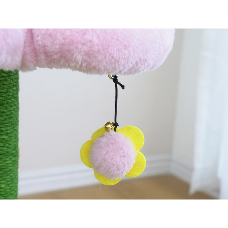 Flower Cat Scratching Post with Grooming Brush photo 6