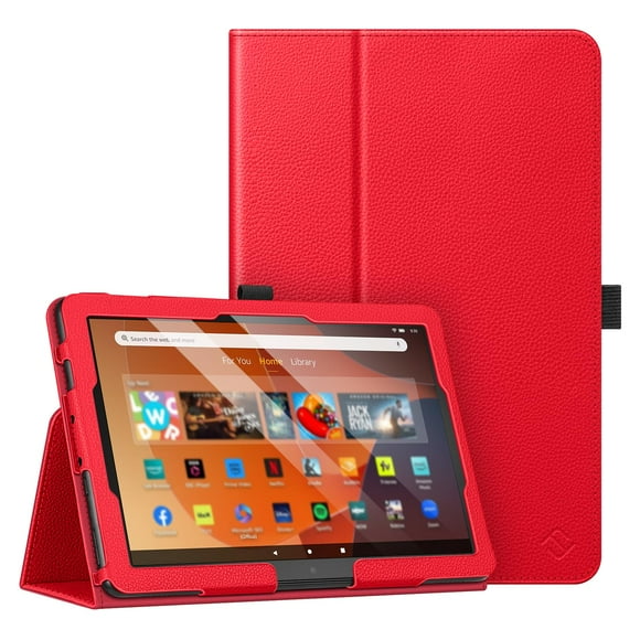 Funda tipo folio FINTIE para tablet Amazon Fire HD 10/10 Plus, color rojo