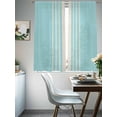 thumbnail image 4 of Aqua Beige Striped Sheer Curtains 72 Inch Length 2 Panels Set, Modern Farmhouse Retro Lines Voile Window Treatment Rod Pocket Curtains Sheers Drapes for Bedroom/Living Room/Kitchen 52"x72"x2, 4 of 7