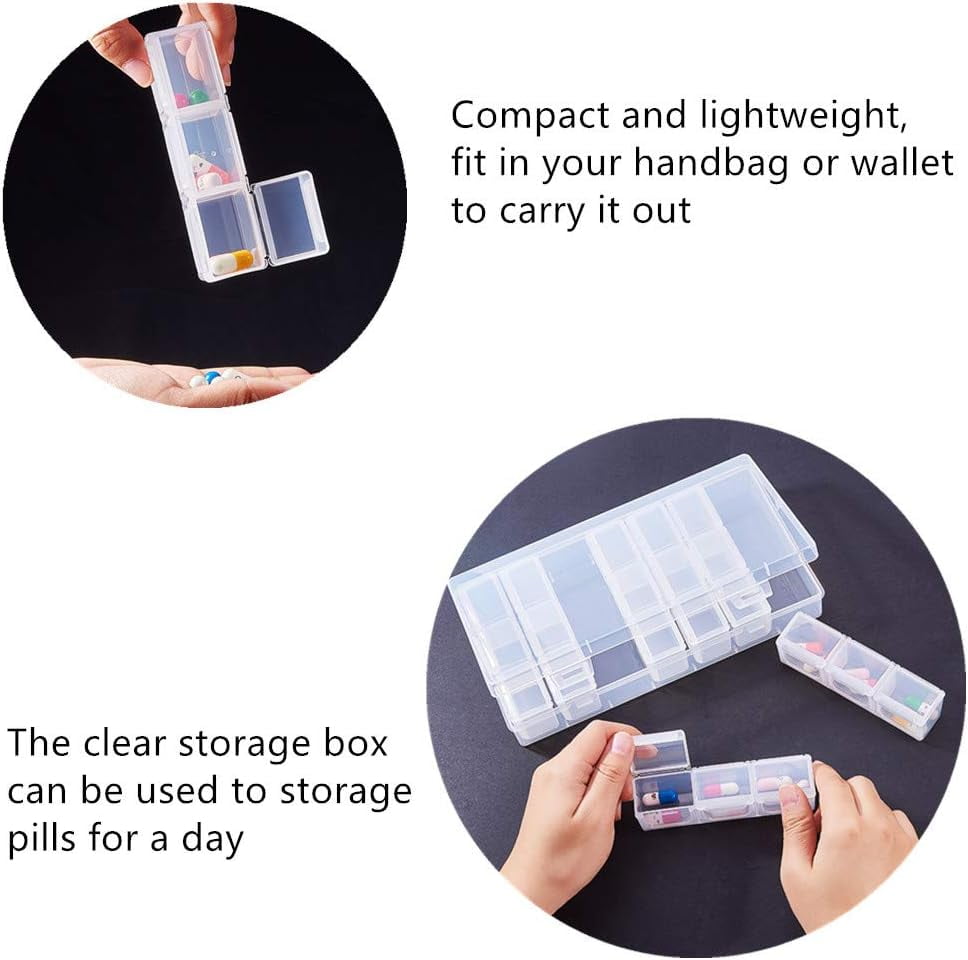 3 Pack 21 Grids Diamond Painting Boxes Diamond Painting Rhinestone Accessory Storage Cases Divider Box Organizer - 8x4.3x1.4 inch for DIY