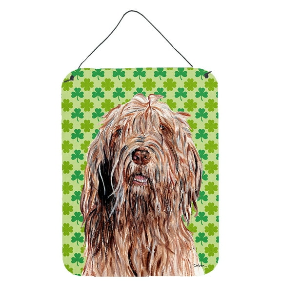 Carolines Treasures SC9733DS1216 Otterhound Lucky Shamrock St. Patricks Day Wall or Door Hanging Prints 12WX16H