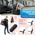 thumbnail image 5 of WETS Ultra-Light 13lbs Aluminum Transport Wheelchair | Foldable with Flip-Up Armrests & Safety Belt | 286lbs Capacity | Includes Travel Bag, 5 of 10