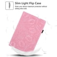 thumbnail image 4 of Case for Samsung Galaxy Tab A 8.0 2018 Model SM-T387, Slim Embossed Flower Premium Faux Leather Folio Stand Protective Cover with Card Holders, 4 of 6