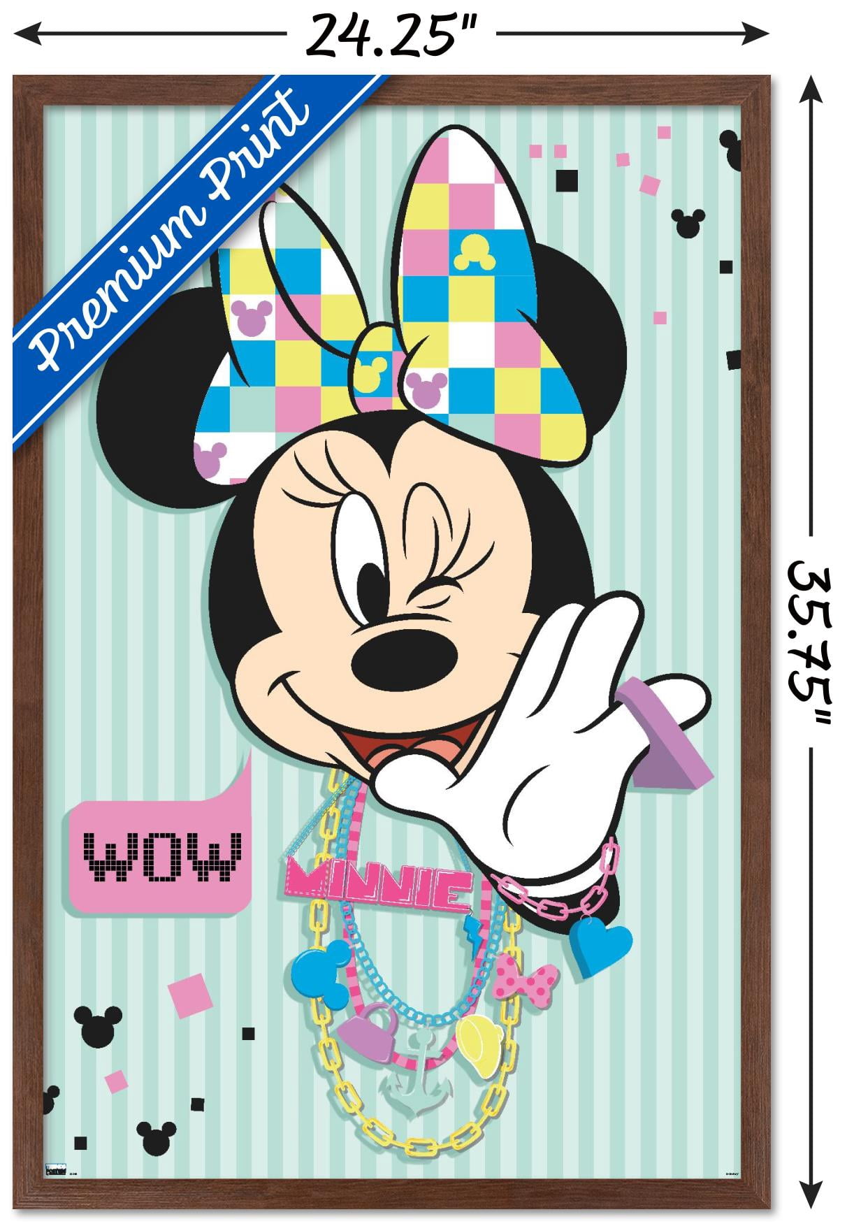 Disney Minnie Mouse - Wow Wall Poster, 22.375" x 34" Framed