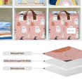 thumbnail image 4 of Yayeee Foldable Storage Basket for Shelves with Handles Set of 2 Waterproof Cloth Bins, Pink Cartoon Halloween, 4 of 7