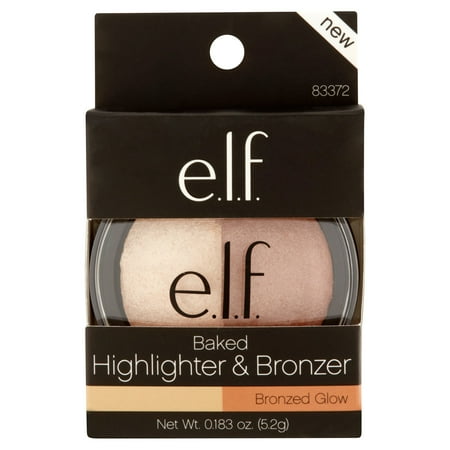 e.l.f. Cosmetics Baked Highlighter & Bronzer, Bronzed (Best Bronzer Highlighter And Blush)