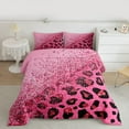 thumbnail image 2 of Castle Fairy Adults Leopard Cheetah Print Glitter Bedding Comforter Set 2pcs,Sparkling Sequin Print Twin Comforter Sets Microfiber,Abstract Gradient Breathable Bedding Set,Microfiber Bedroom Decor, 2 of 8