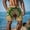 Khaki, variant on Men's Swim Trunks Funny Cartoon Graphic Swim Shorts Mesh Drawstring Elastic Waist Lining Swim Trunks with Pockets