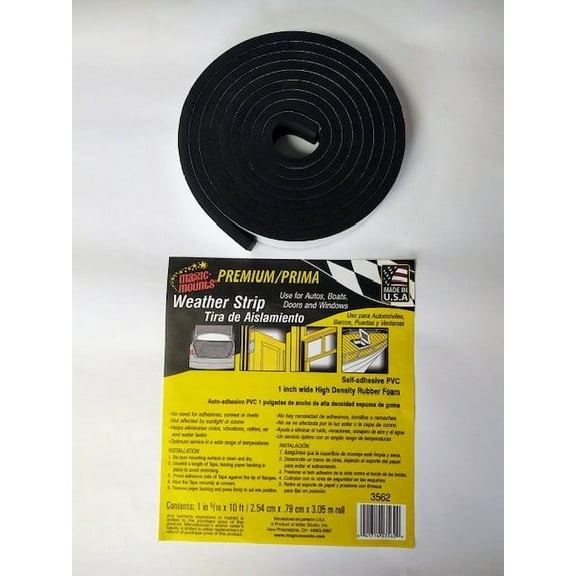 Magic Mounts Weather Strip Foam Adhesive 1" x 5/16" x 10 ft.