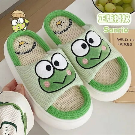 

Sanrio Spring and Autumn Breathable Lightweight Cute Hellokitty Cotton and Linen Home Women Cinnamoroll Sandals Slippers fashion