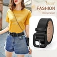 thumbnail image 4 of JASGOOD Women Fashion Leather Belts Candy Color Square Buckle Belt for Jeans Pants Dresses, 4 of 10