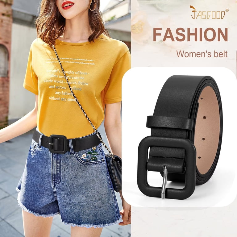 JASGOOD Women Fashion Leather Belts Candy Color Square  display picture 1