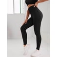 thumbnail image 7 of Outfmvch Leggings for Women Butt Lifting Leggings Athletic Gym Workout Pants Gym Clothes for Woman Bootcut Pants for Women High Waisted Compression Workout Leggings Tummy Control Black L, 7 of 7