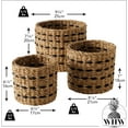 thumbnail image 4 of Seagrass and Jute Plant Baskets, Round, Chunky Sweater Weave, Natural (3 Pack), 4 of 6